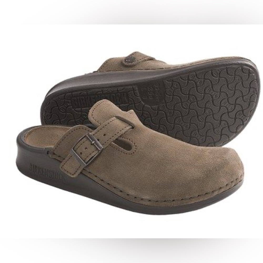 Birkenstock Boston Habana Oiled Leather Soft Footbed clogs / size 36